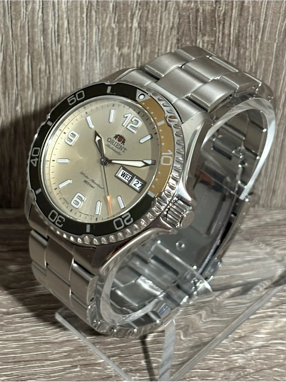 Orient Mako III Ivory Stainless Steel Men’s Watch